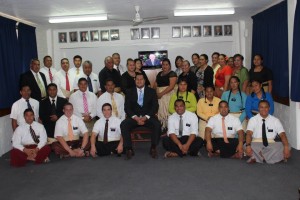 Prince Ata (middle of the front row) . Caption on Facebook says -  HRH Prince Ata attended the 5 Sessions of the October 2014 General Conference at the Havelu Chapel